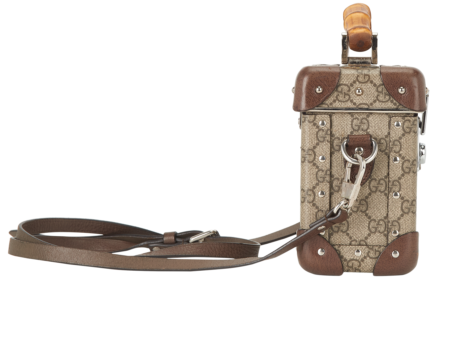 Globe Trotter Vanity Crossbody, &pound;950, Handbags, Beige/Brown, Canvas, Side view